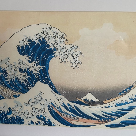 Great Wave Off Kanagawa 15x12 Framed Print Hokusai Ukiyoe Wall Art Japan Black - Picture 3 of 3